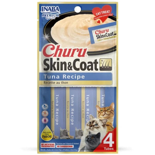 Inaba Churu Creamy Tuna Purée Cat Treat for Healthy Skin & Coat