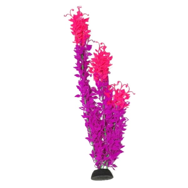 Glow-in-the-Dark Pink/Purple Ivy Silicone Aquarium Plant (13 Inches)