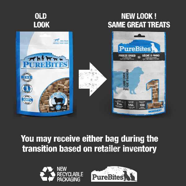 PureBites 95g Freeze - Dried High - Value Lamb Liver Dog Treats