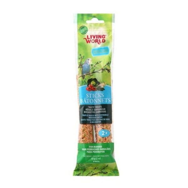 Living World Premium Vegetable Flavored Treat Sticks for Budgies - Healthy and Nutritious Pet Snacks