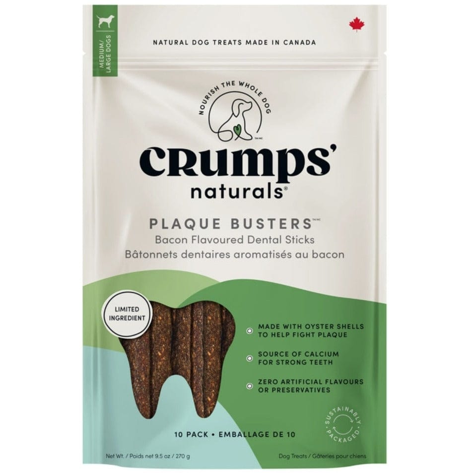 Crumps' Naturals Bacon Flavored Dog Dental Sticks - Plaque and Tartar Busters