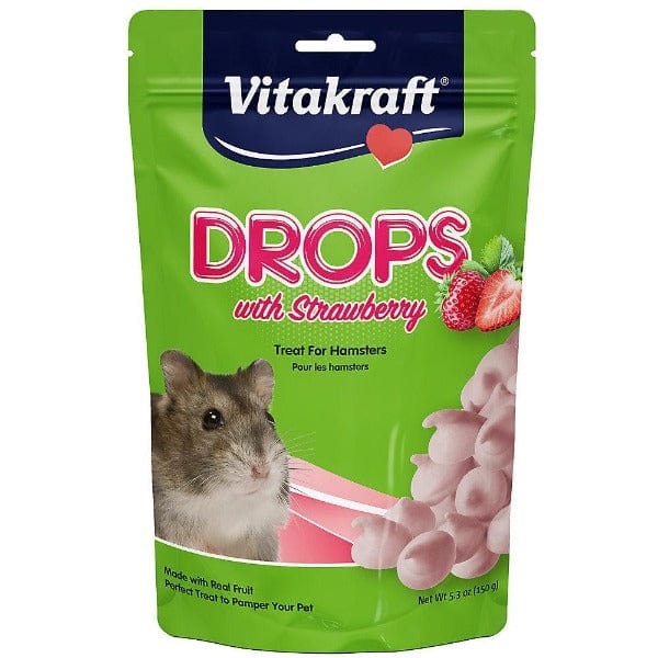 Vitakraft Hamster Treats: Strawberry Drops with Real Fruit