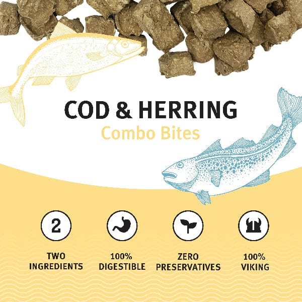 Icelandic Premium Cod and Herring Combination Bites - Special Order Fish Dog Treats