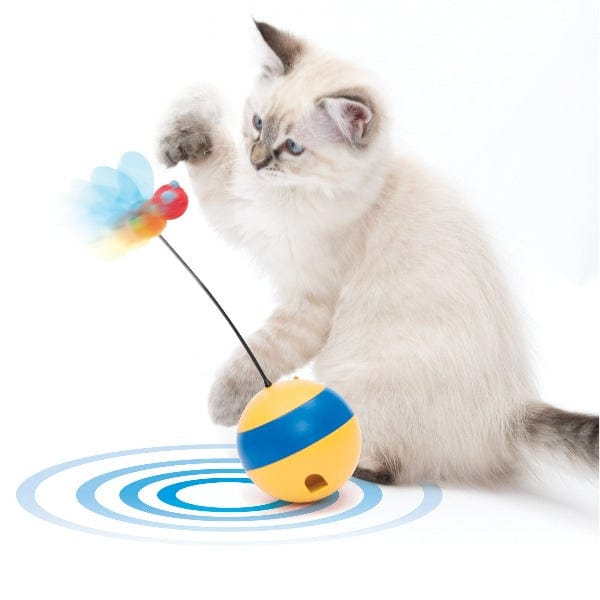 Catit Interactive Spinning Bee Toy for Cats with Laser and Treat Dispensing Function