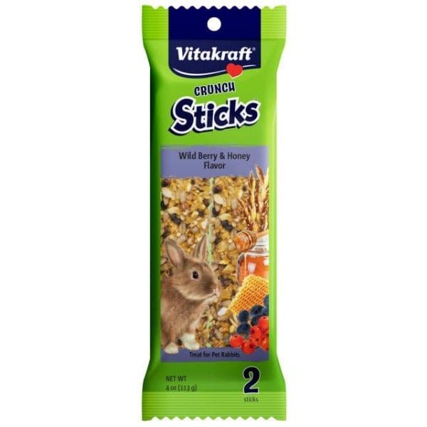 Vitakraft Crunchy Wild Berry & Honey Treat Sticks for Rabbits - Optimal Dental Health