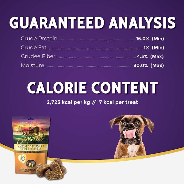 Zignature Soft and Moist Dog Treats with Kangaroo Formula for Canine Companions