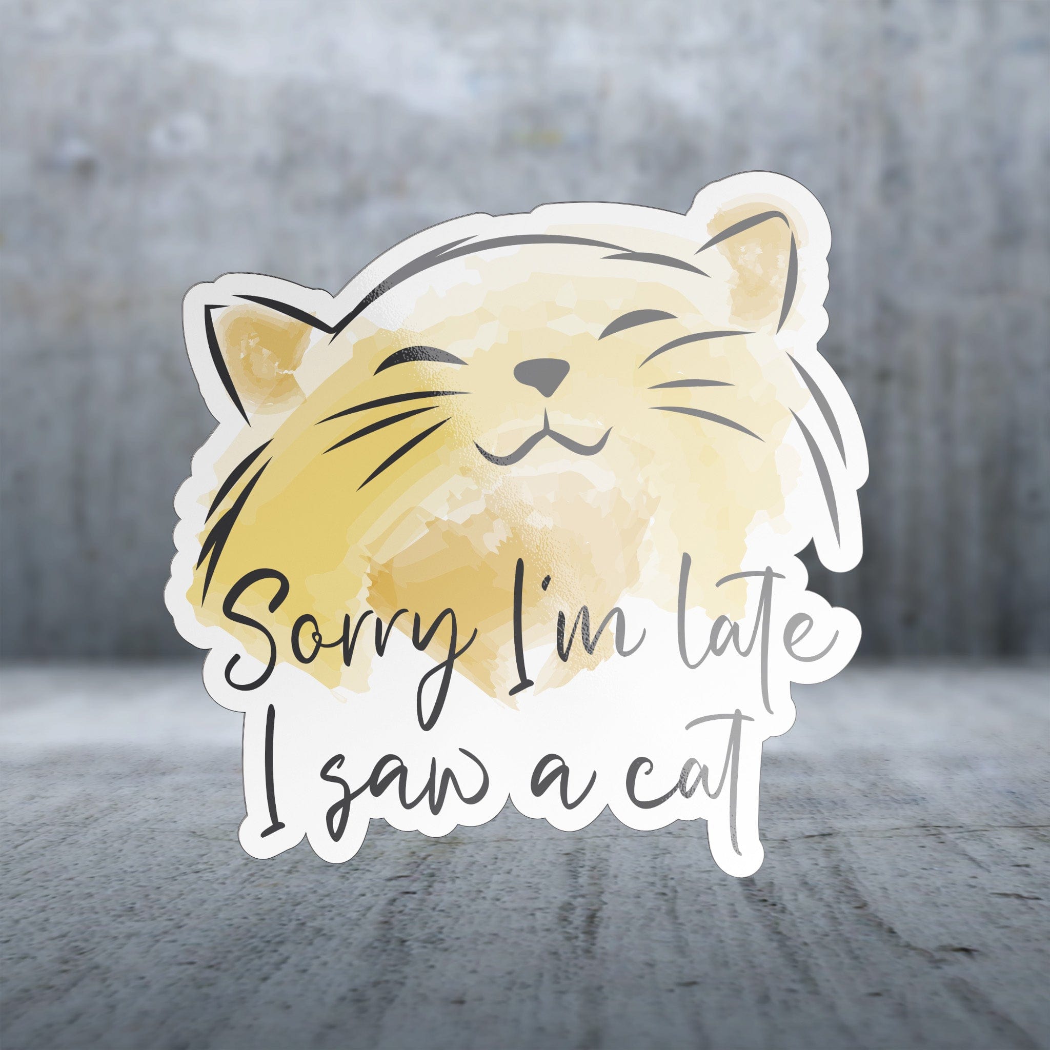 Pet Cat Sayings Sticker Pack - Encountered a Cat Late; Miniature Stickers