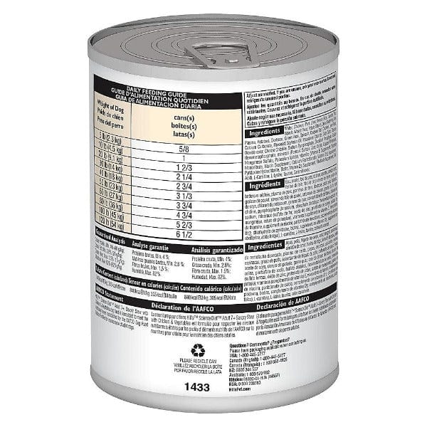 Hill's Science Diet Canned Adult Dog Food for 7+ Years Old - Savory Stew with Chicken and Vegetables, 12.8 Ounces
