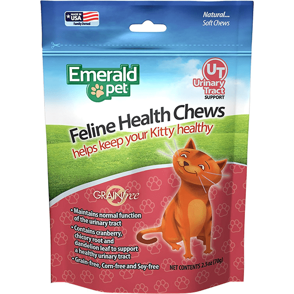 Emerald Pet Premium Feline Health Chews for Urinary Tract Wellness Support