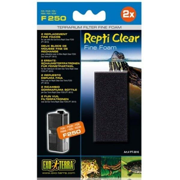 Exo Terra Repti Clear F250/F350 2-Pack Replacement Foams for Terrarium Filters