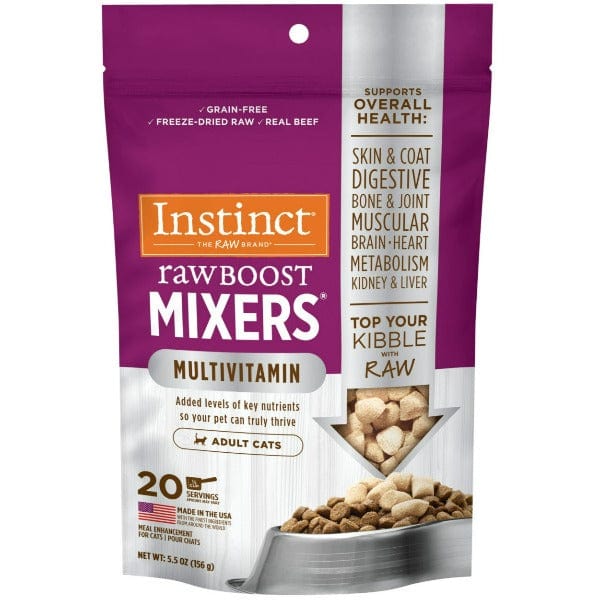 Instinct Raw Boost Freeze - Dried Multivitamin Mixers for Adult Cat Food Toppers, 5.5 - ounce Package