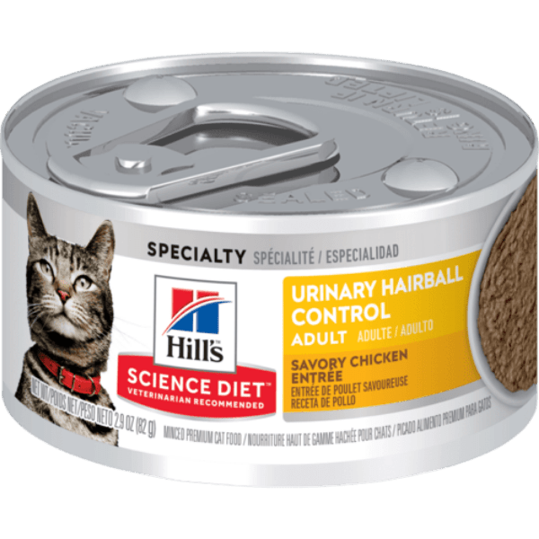 Hill's Science Diet Adult Canned Cat Food - Savory Chicken for Urinary & Hairball Control