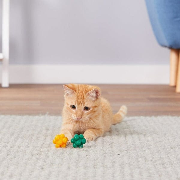 Two - Pack Atomic Bouncing Balls Cat Toy Set for Feline Entertainment