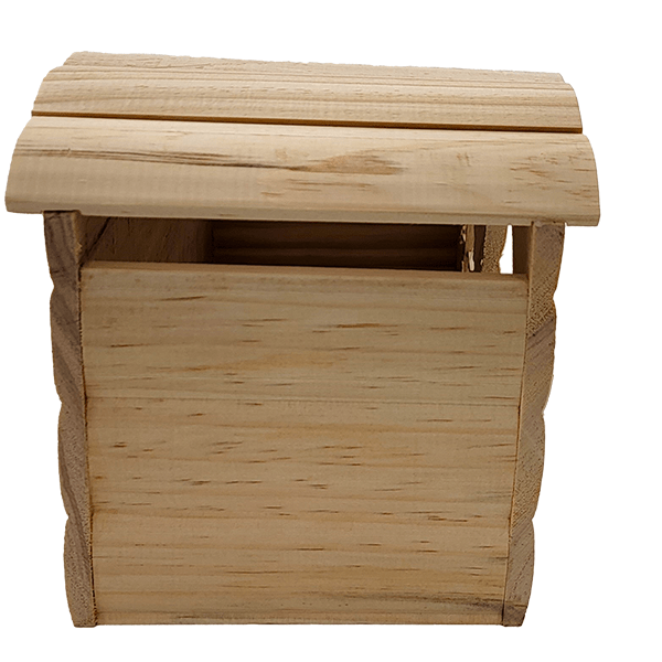 Ergonomic Untreated Spruce Moss Hollow Log House for Small Pets