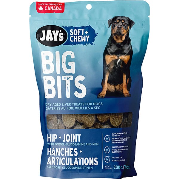 Jay's Gourmet Soft and Chewy Big Bits Dog Treats for Hip and Joint Health