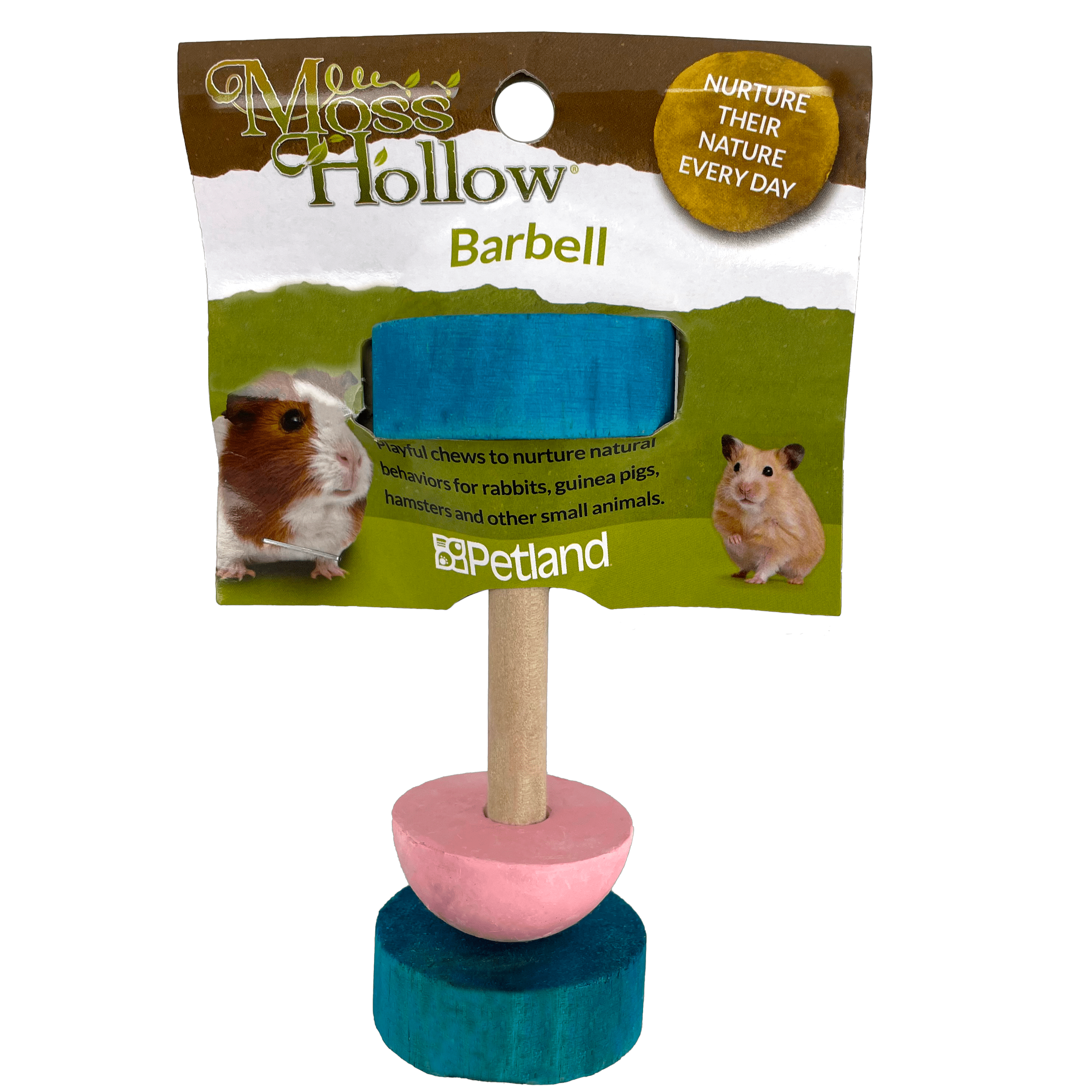 Moss Hollow Rock & Roller Interactive Barbell Toy for Small Pets