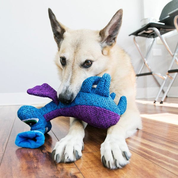 Blue KONG Woozles Dog Toy with Reinforced Material and Multiple Squeakers