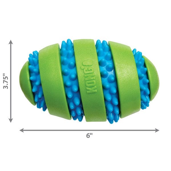 KONG Squeezz Goomz Interactive Football-Style Dog Toy for Light to Moderate Chewers