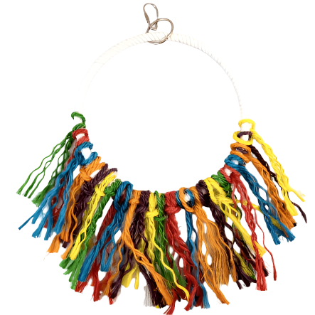 Colorful Rope Swing and Preening Toy for Birds