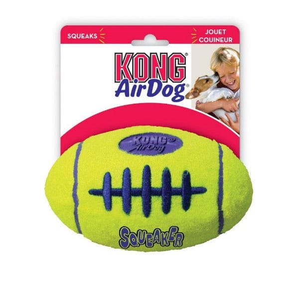 KONG Airdog Squeaky Fetching Football Dog Toy for Endless Play