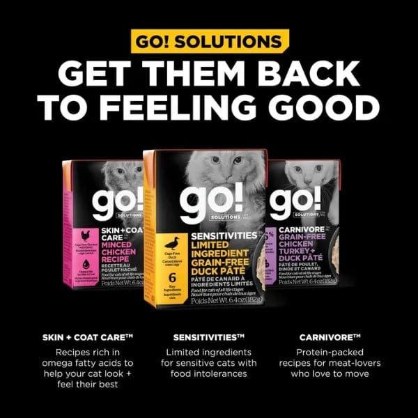 Go! Solutions Grain-Free Duck Pate Wet Cat Food for Sensitive Tummies