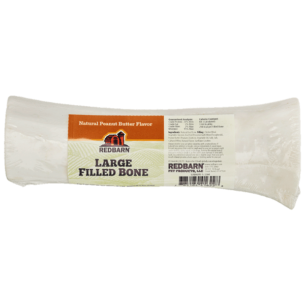 RedBarn All - Natural Dog Treat Filled Bone with Peanut Butter
