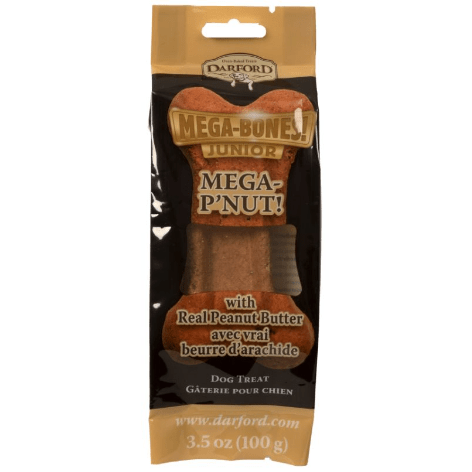 Darford Mega Bones Junior Mega Peanut-Flavored Dog Treats - Ideal Snack for Smaller Canines