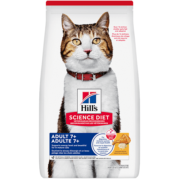 Hill's Science Diet Dry Cat Food with Chicken Recipe for Adult Cats Aged 7 and Above