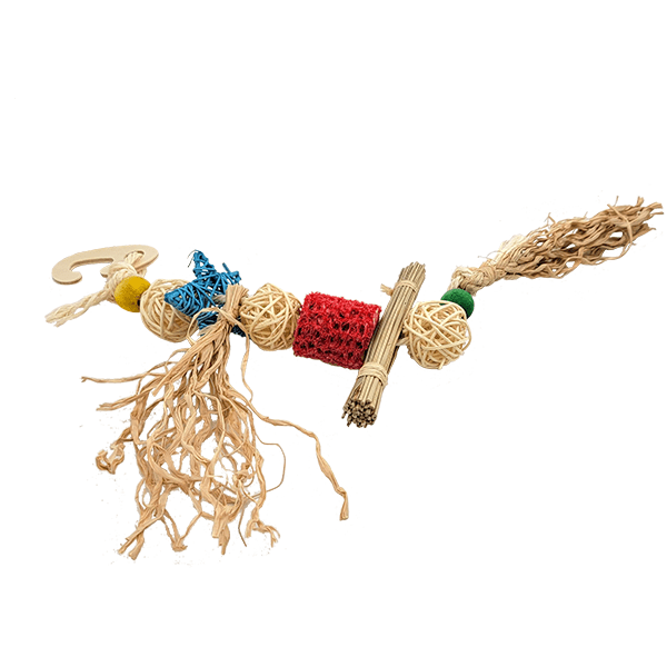 Moss Hollow Interactive Grass and Wicker Chew Balls for Small Pets