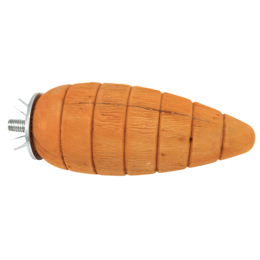 Moss Hollow Fun - Style Wooden Carrot Chew Toy for Pet Dental Health