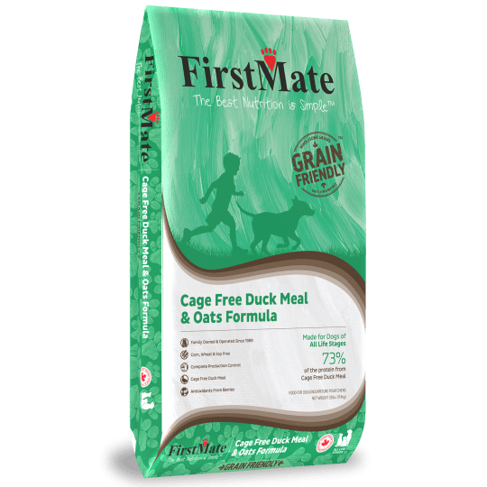 FirstMate Cage-Free French Duck & Wholesome Oats Grain-Friendly Dry Dog Food