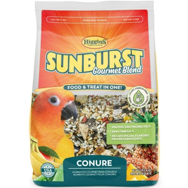 Sunburst Premium Gourmet Food Blend for Conure Birds