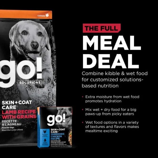 Go! Solutions Grain-Included Dry Dog Food Lamb Recipe for Skin and Coat Care