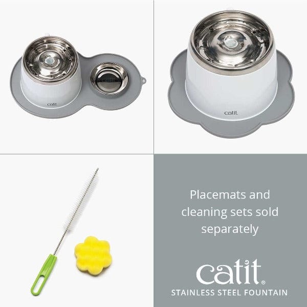 Upgraded Catit Stainless Steel Cat Drinking Fountain with Large Capacity