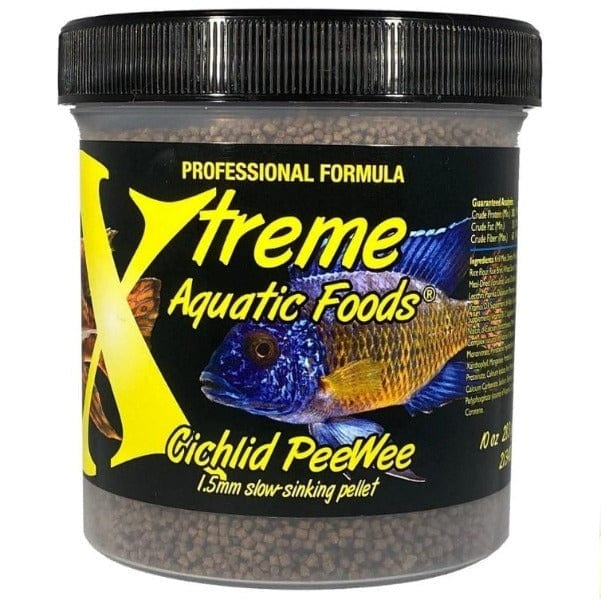 Xtreme Premium Cichlid PeeWee Slow - Sinking Pellet Food for African, South and Central American Cichlids and Carnivorous Tropical Fish