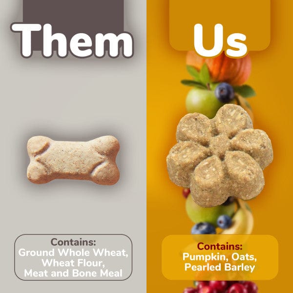 Fruitables Premium Baked Dog Treats with Pumpkin and Banana Flavors