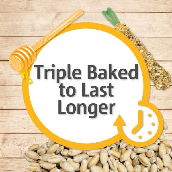 Vitakraft Triple - Baked Apple & Honey Crunch Sticks for Cockatiels, 3.5 oz