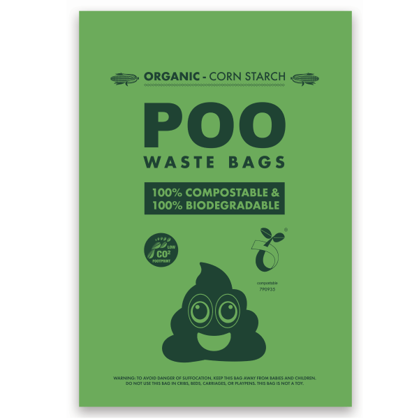 Eco-Friendly Compostable M-PETS Dog Poo Waste Bags
