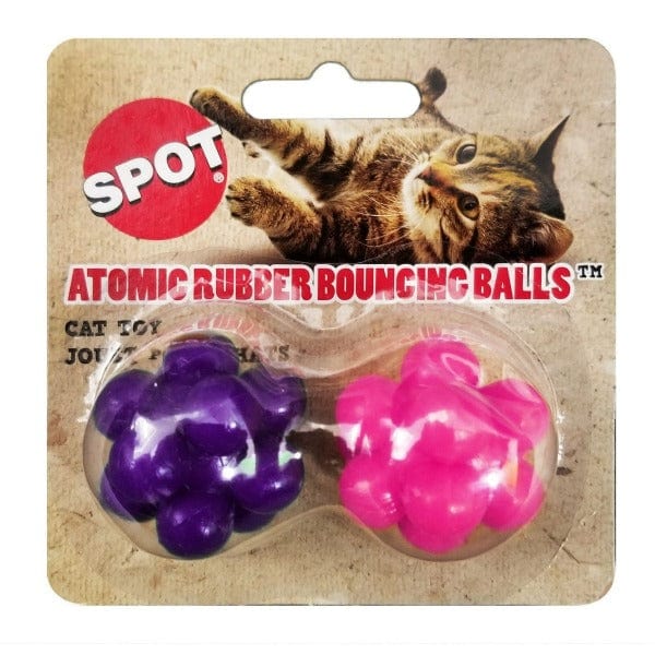 Two - Pack Atomic Bouncing Balls Cat Toy Set for Feline Entertainment