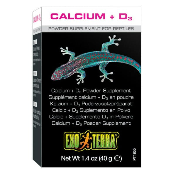 Exo Terra Reptile Calcium and Vitamin D3 Dietary Powder Supplement