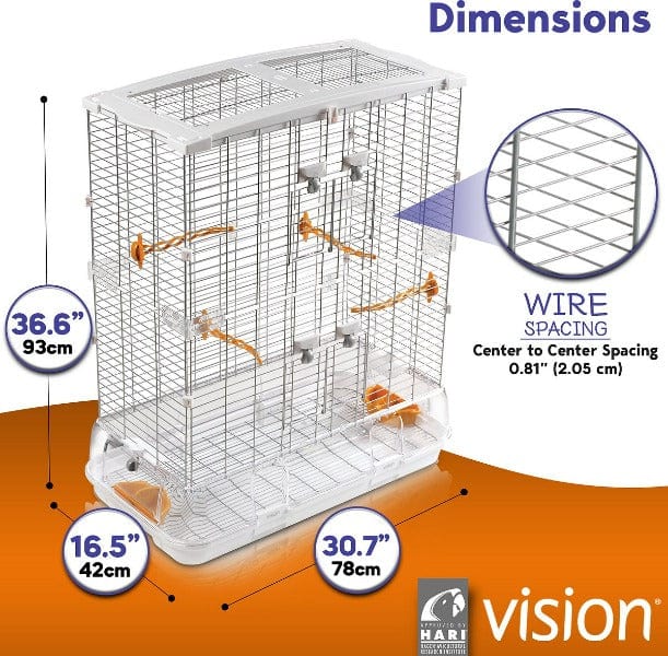 Hari Large Vision L12 Bird Cage for Cockatiels and Lovebirds