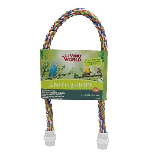 Living World Multi - Colored Cotton Knot - A - Rope Perch for Durable Use