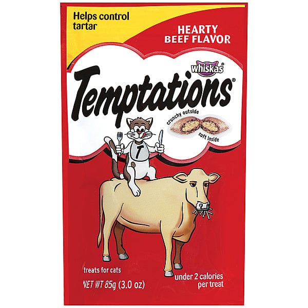Temptations Low - Calorie Hearty Beef Crunchy - Soft Cat Treats