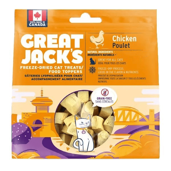 Great Jack's Low-Calorie Freeze-Dried Chicken Cat Treats & Food Toppers