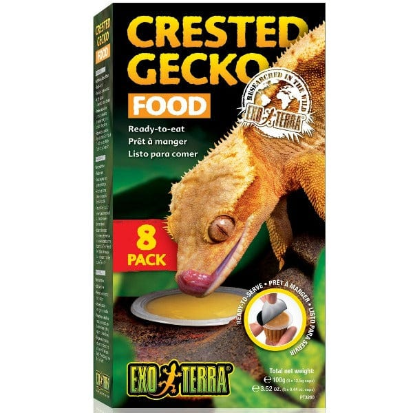 Exo Terra 8-Pack Nutritious Food Cups for Crested Geckos and Other Species