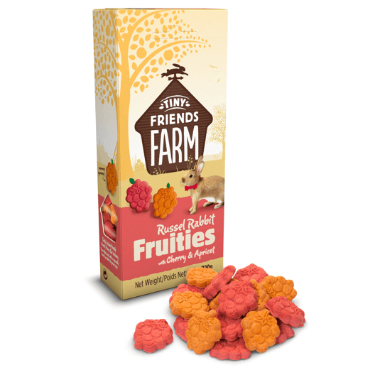 Tiny Friends Farm's Delicious Russel Rabbit Cherry and Apricot Fruity Baked Treats for Small Pets