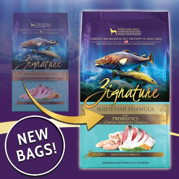 Zignature Dry Dog Food with Limited Ingredient Whitefish Formula for All Breeds and Life Stages