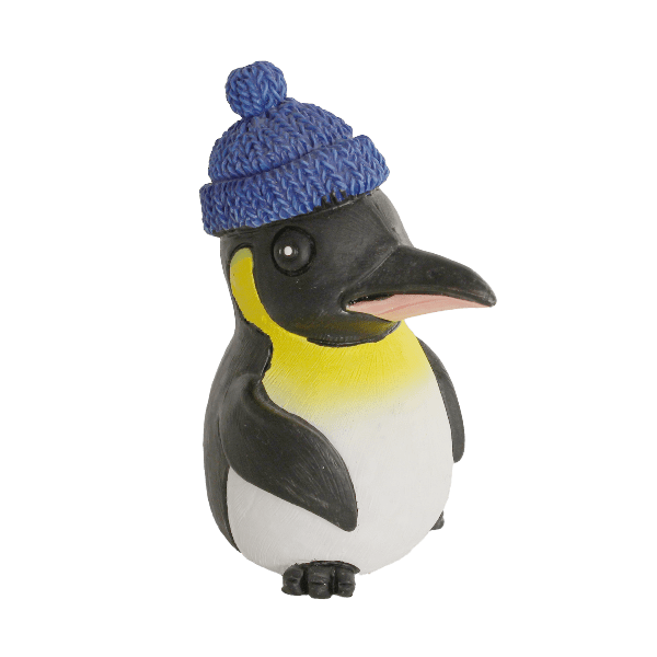 Fish Tank Decorative Fish Gear Penguin Ornament Wearing a Stylish Blue Hat