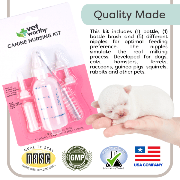 Veterinary-Worthy Pet Nursing Kit for Orphaned or Newborn Animals