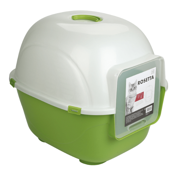 M-PETS High - Quality Rosetta Hooded Cat Litter Box in Green or Teal